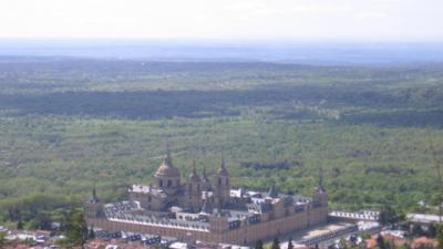 The monastery of El Escorial from the mount Abantos