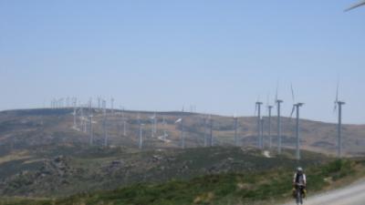 By the Valpardo wind farm
