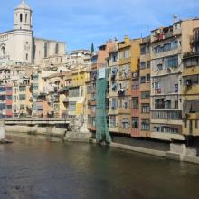Girona, its cathedral and the river Ter