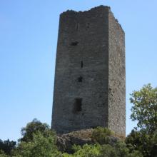 Die Burg Arganzón, die damals als Telegrafenturm genutzt wurde
