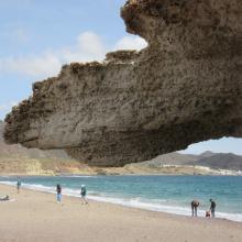 Dune fossile sur la plage de Los Escullos