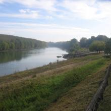 Where the canal empties into the Garonne river