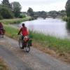 Fahrrad fahren am Kanal